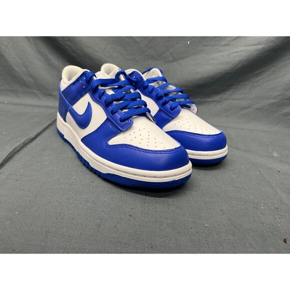 Nike Boys Dunk Low (GS) Sneakers Leather White Hyper Royal Size 7 NEW NO BOX! - Picture 11 of 11